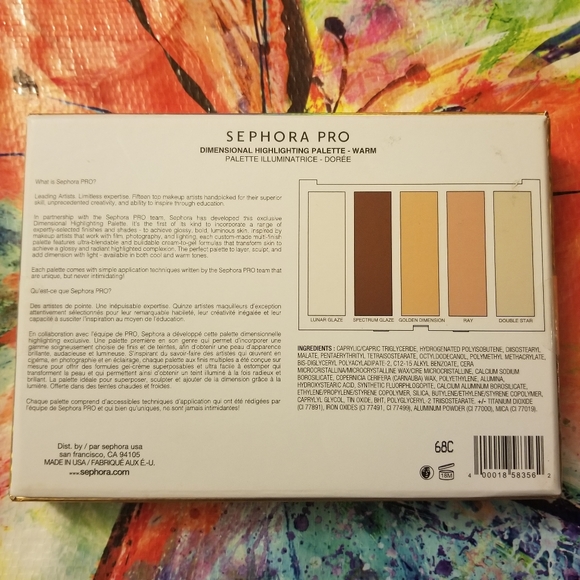 Sephora PRO Dimensional Highlighting Face Palette Warm 5 Highlighters Makeup NWT - Picture 5 of 7
